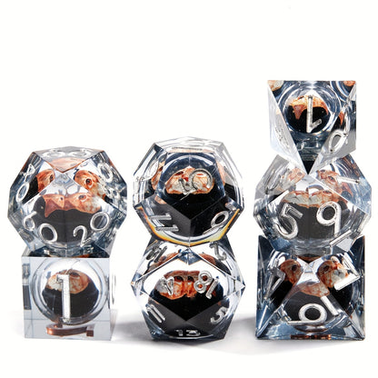 Liquid Core Dice Set - Kitty Cat