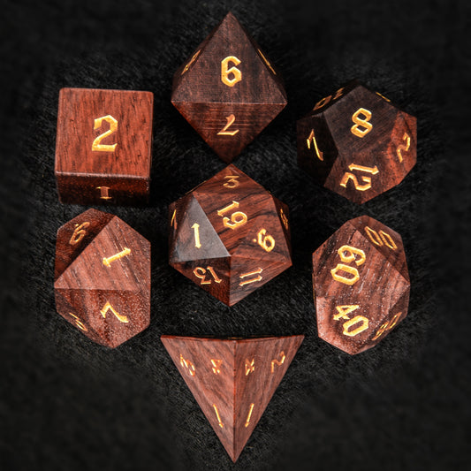 Sandalwood - Hand Crafted Wood Dice Set