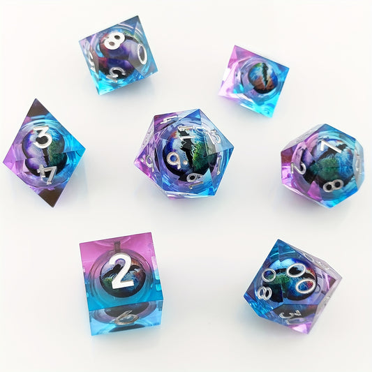 Liquid Core Dice Set - Dragon Eye Pink / Purple