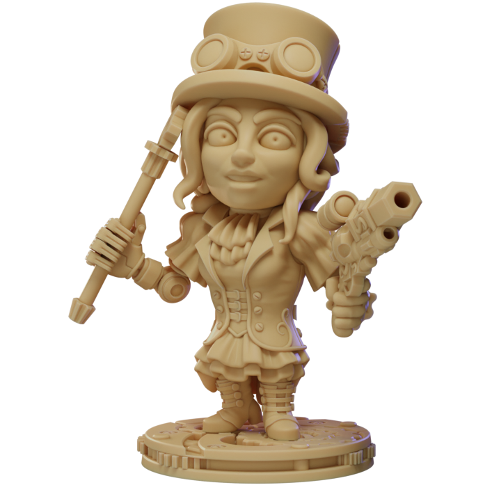 Ann, Steampunk Gunwoman Oversized Miniature