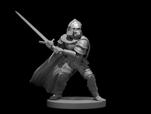 Apefolk Great Weapon Fighter miniature