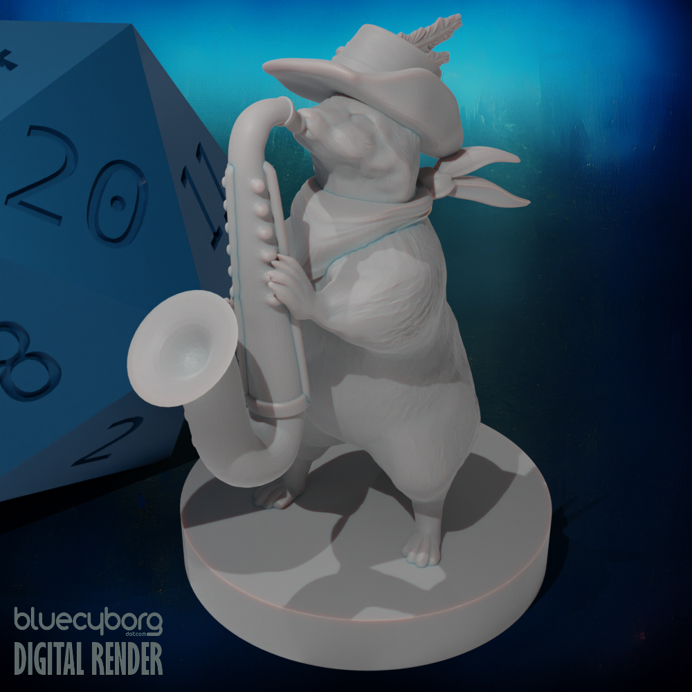 Badger Bard 28mm Scale Miniature