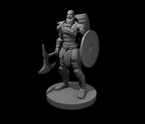 Barbarian with Beer Barrel 28mm scale miniature