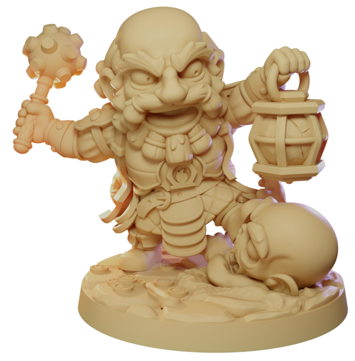 Barduke & Bagus Cleric and Mimic Oversized Miniature