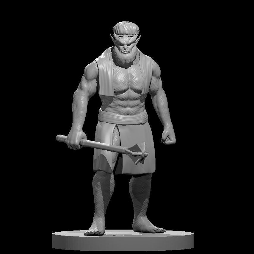 Bugbear Barbarian 3 Spa Day 28mm Scale Miniature