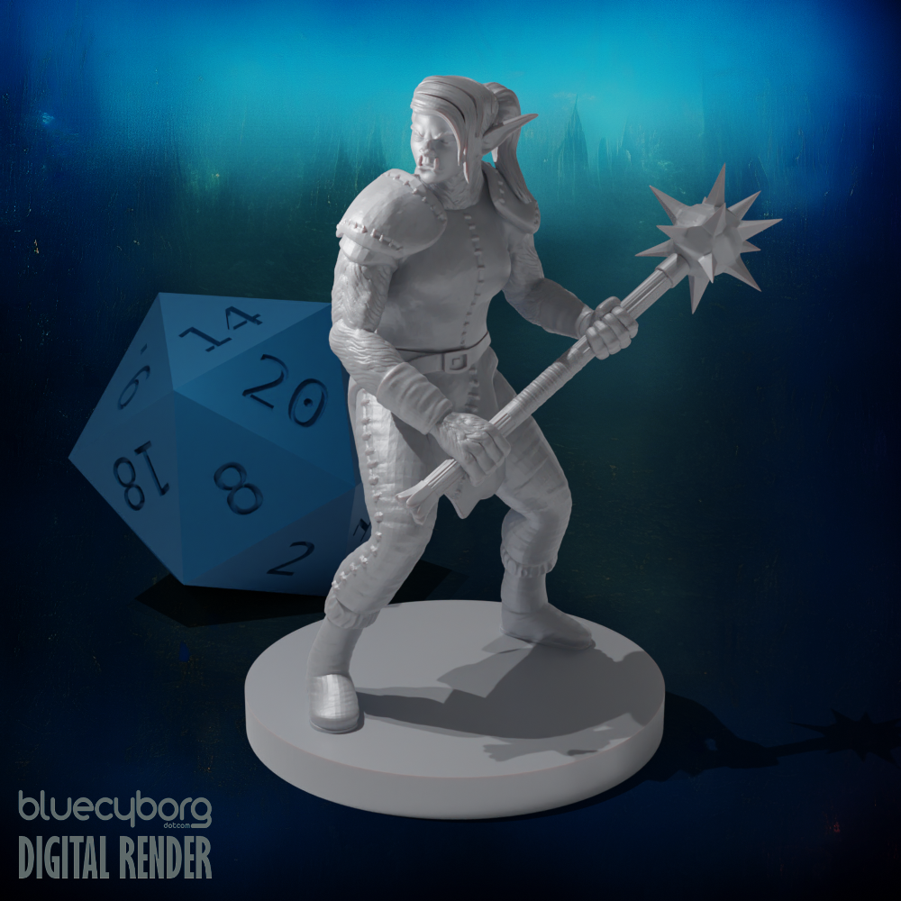 Bugbear Female Barbarian 28mm Scale Miniature