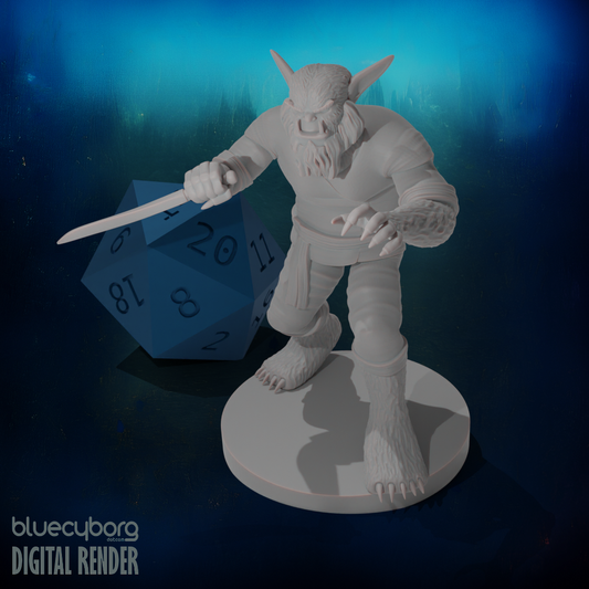 Bugbear Male Monk 28mm Scale Miniature