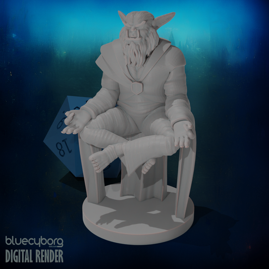 Bugbear Male Monk meditating 28mm Scale Miniature