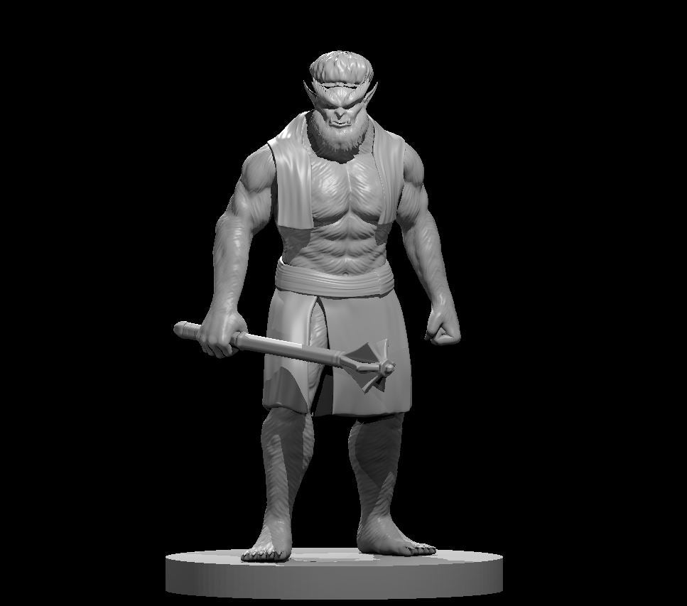 Bugbear Barbarian 3 Spa Day 28mm scale miniature