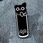 Cat in Tube Enamel Pin Badge - Style 2
