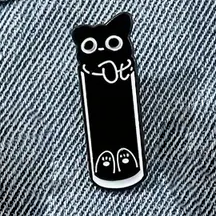 Cat in Tube Enamel Pin Badge - Style 2