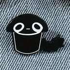 Cat in Cup Enamel Pin Badge