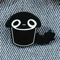 Cat in Cup Enamel Pin Badge