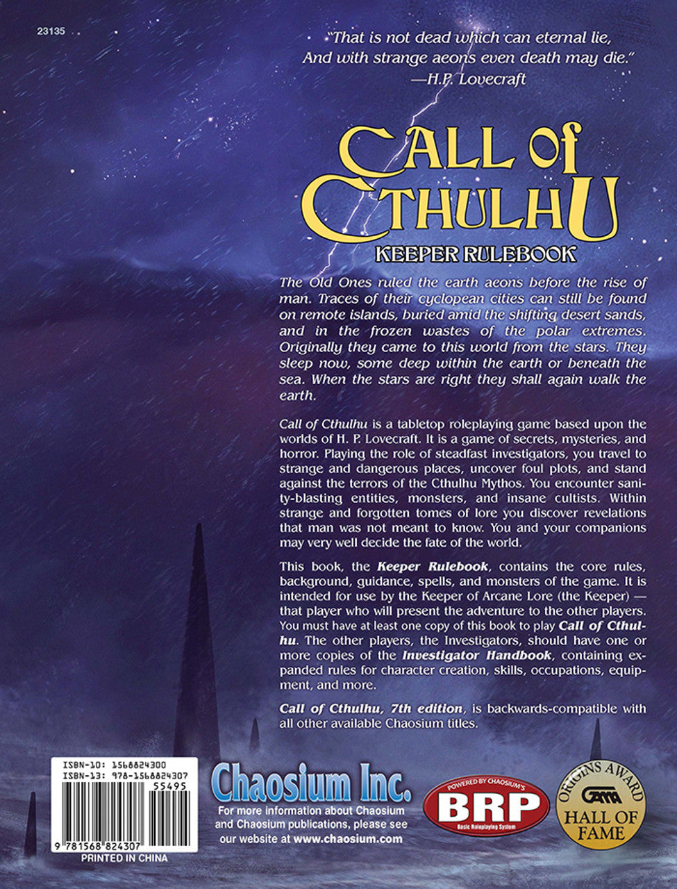 Call of Cthulhu - 7e Keeper Rulebook Hardcover
