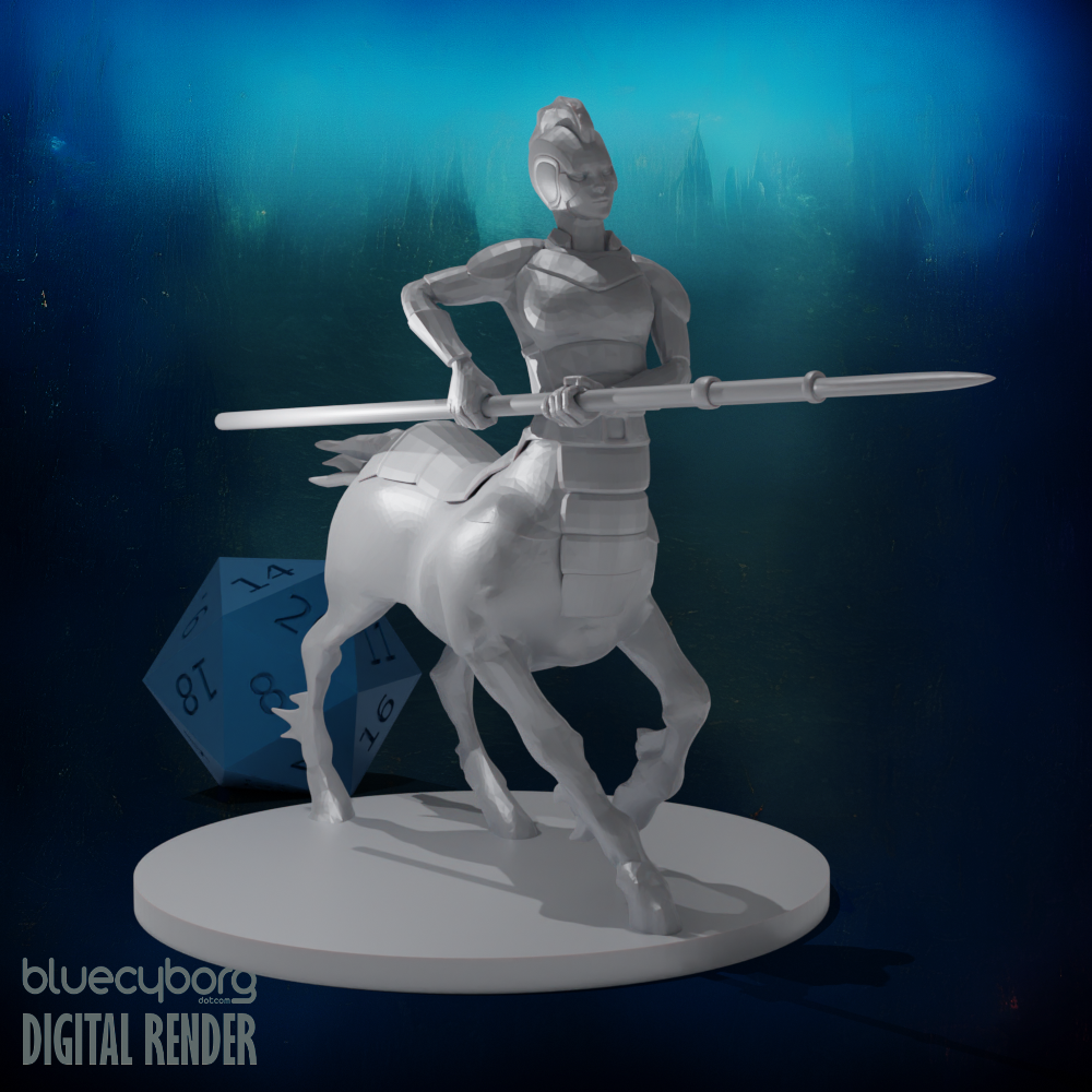 Centaur Female Fighter 28mm Scale Miniature