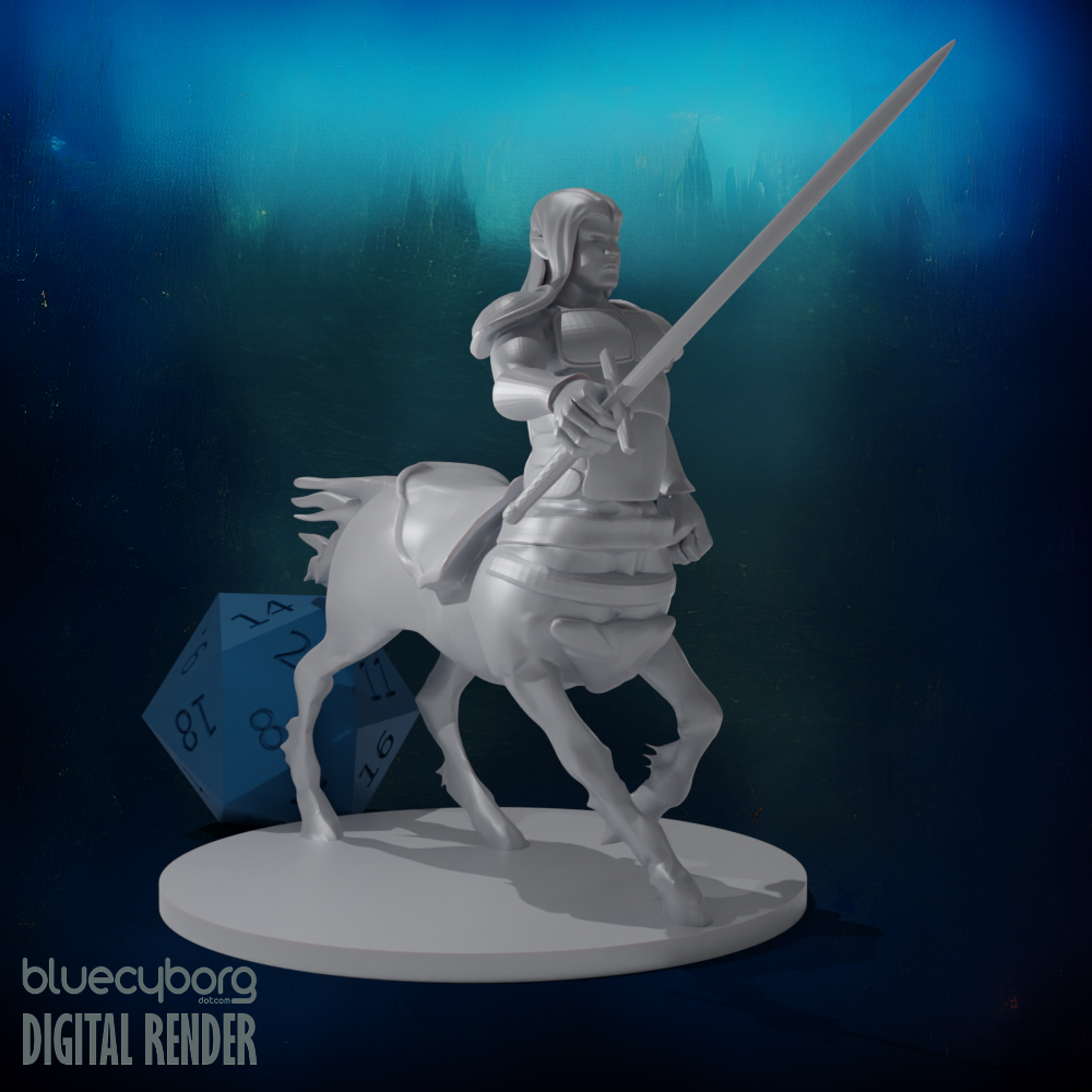 Centaur Male Fighter 28mm Scale Miniature