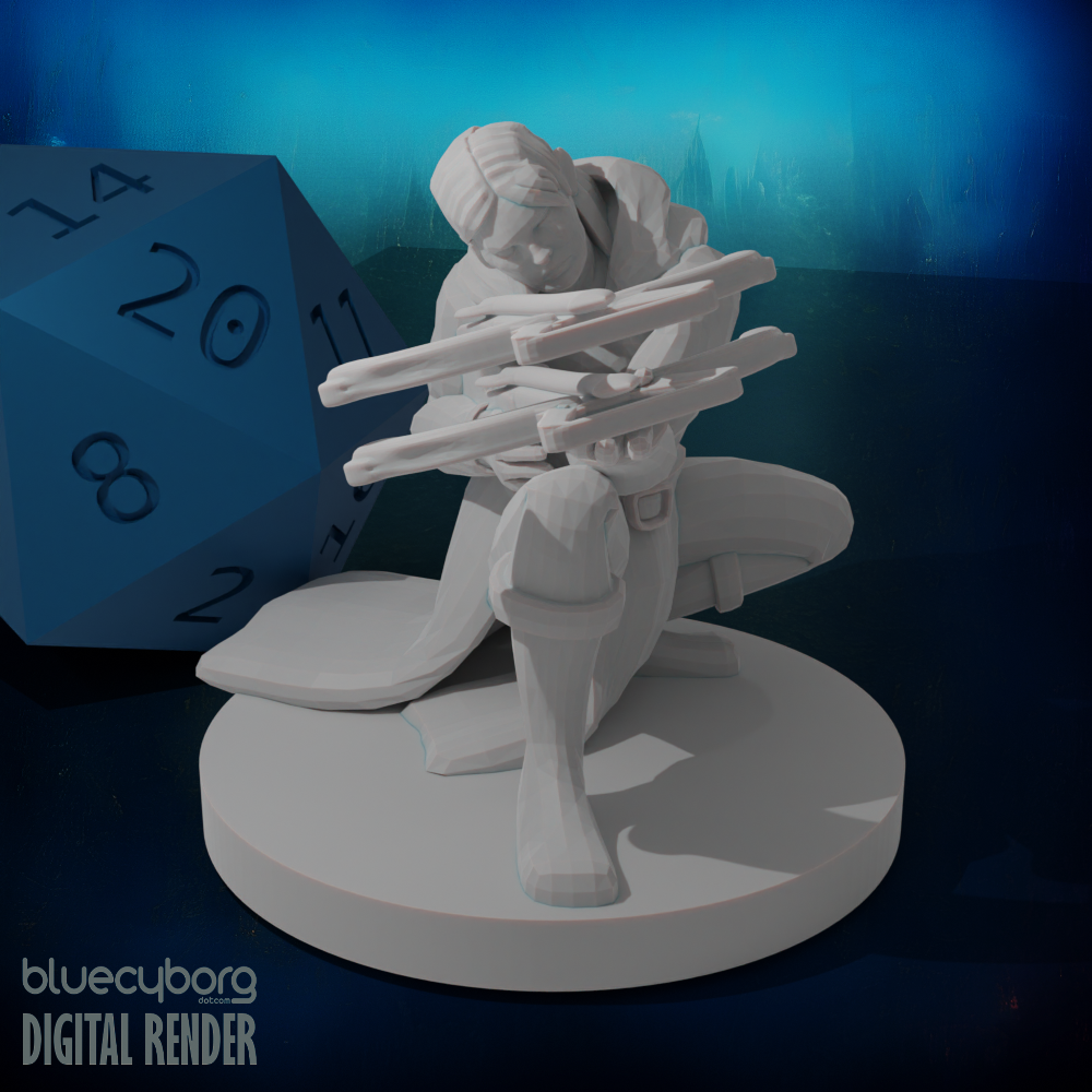Crossbow Ranger Aiming 28mm Scale Miniature