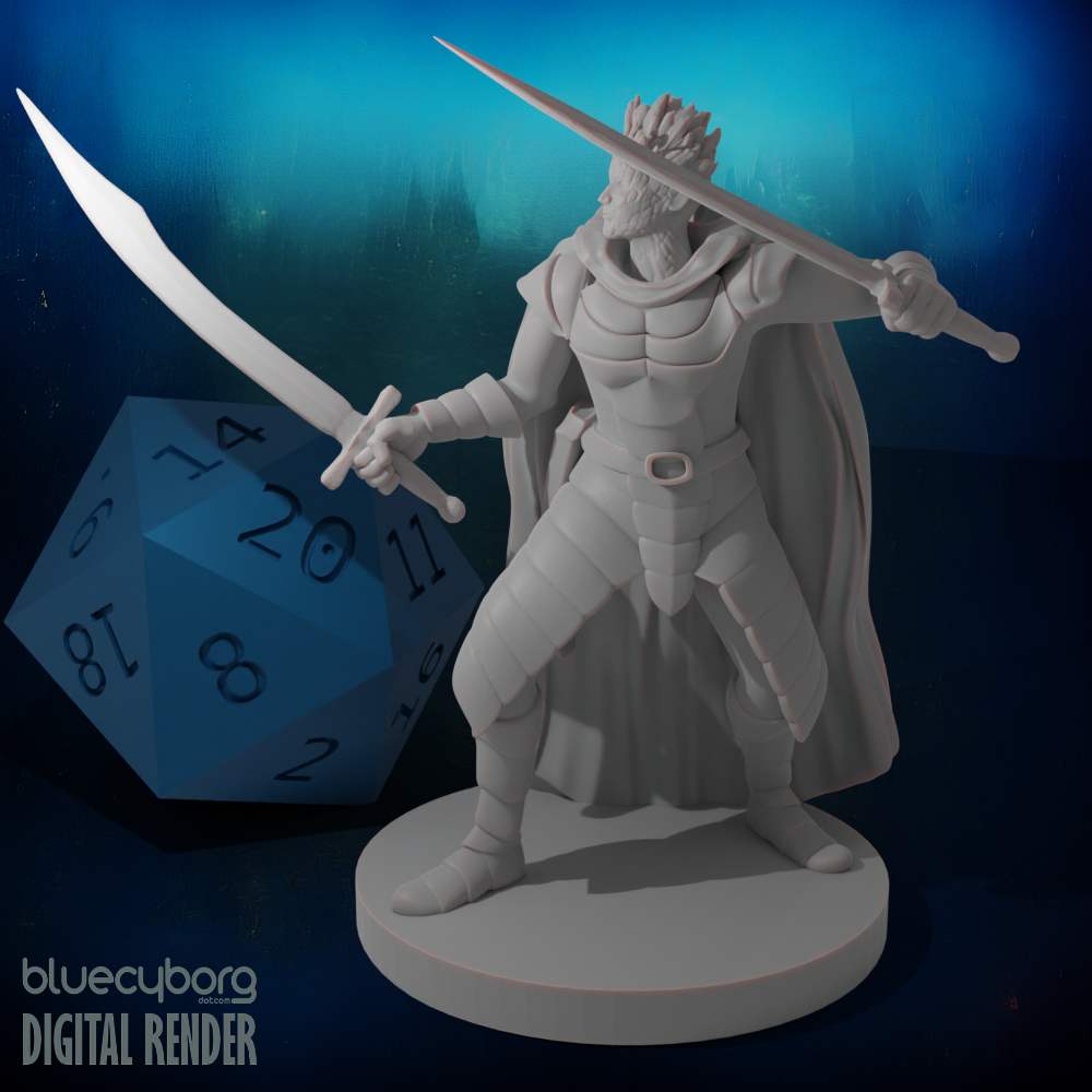 Crystal Folk Duel Wielding Ranger 28mm Scale Miniature