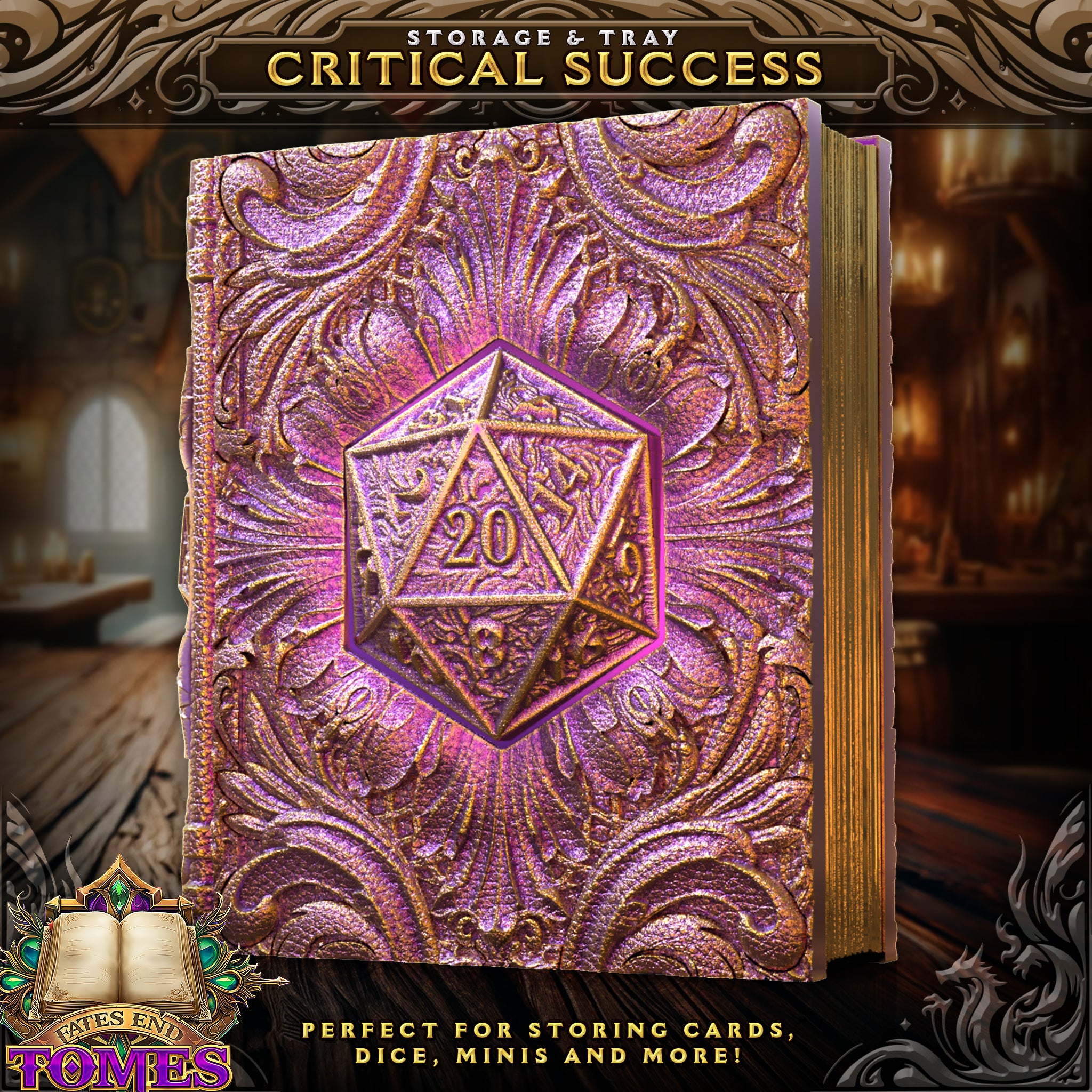 Critical Success Tome - Storage / Roll Tray / Dice Tower