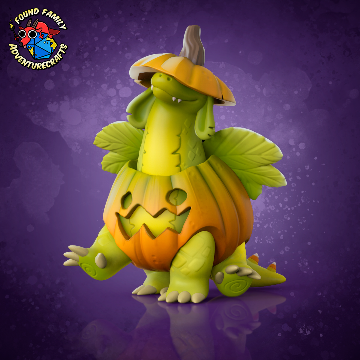 Drac-O-Lantern miniature colour render views by Found Family Adventurecrafts