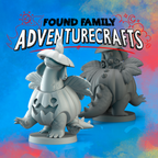Drac-O-Lantern miniature grey render views by Found Family Adventurecrafts