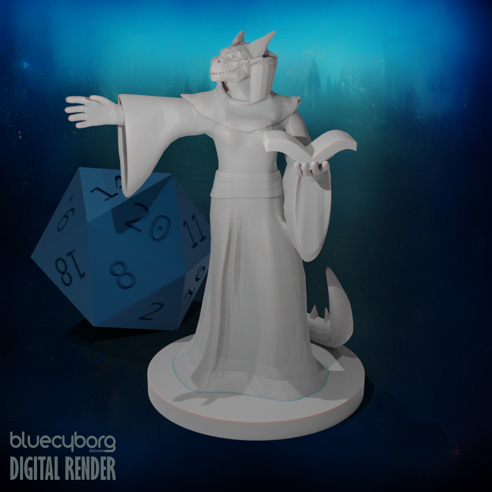 Dragonborn Female Warlock 28mm Scale Miniature