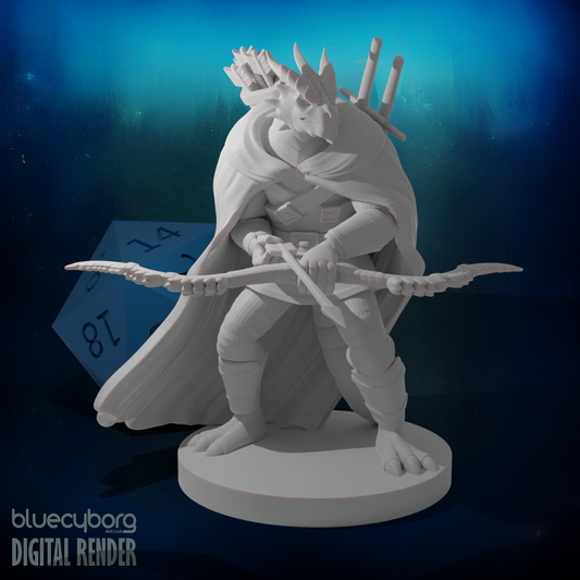 Dragonborn Male Ranger 28mm Scale Miniature