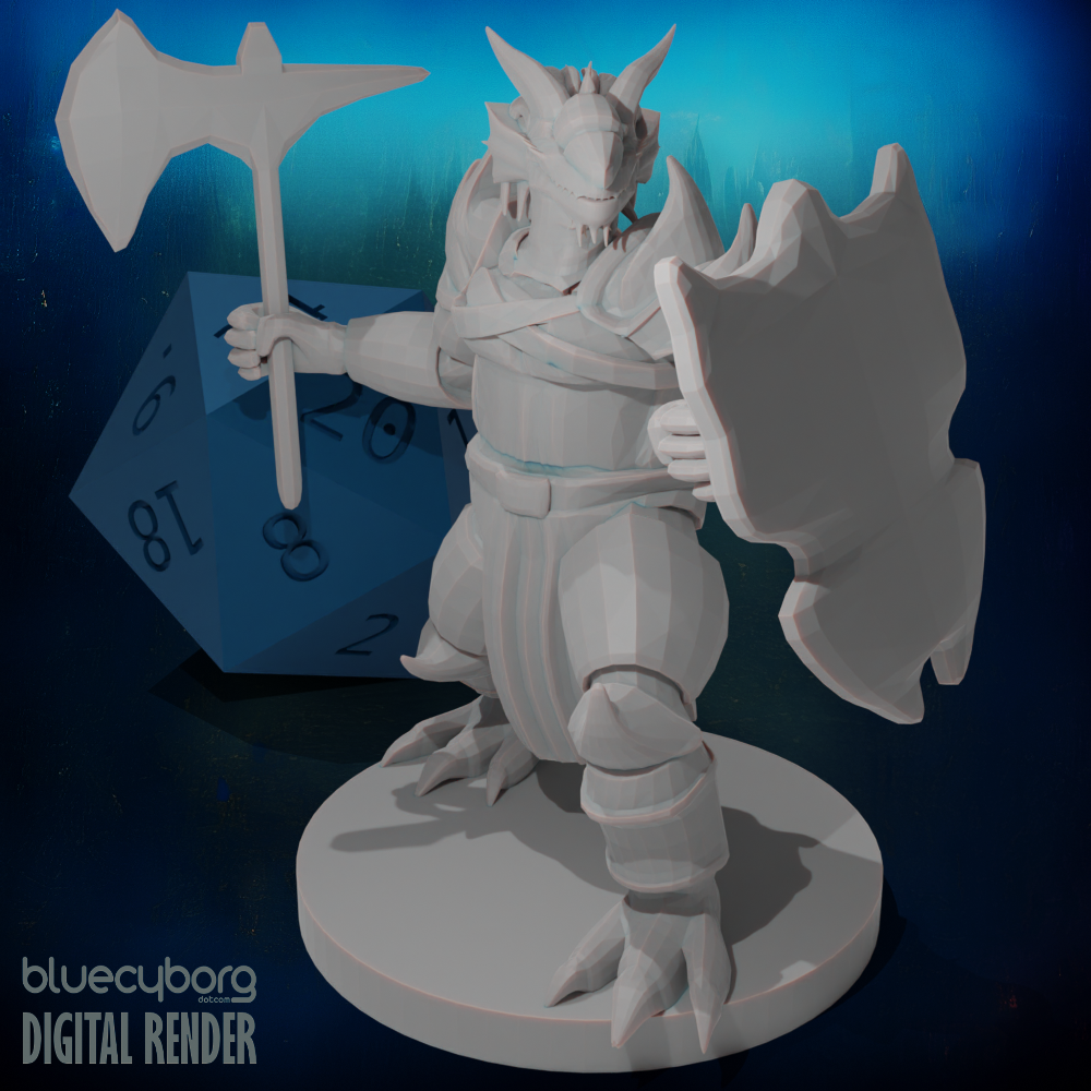 Dragonborn Paladin Whole 28mm Scale Miniature