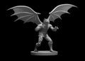 Dragonborn male Monk 2 with wings - 28mm Scale Miniature
