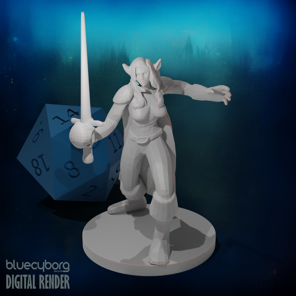 Drow Warlock 28mm Scale Miniature