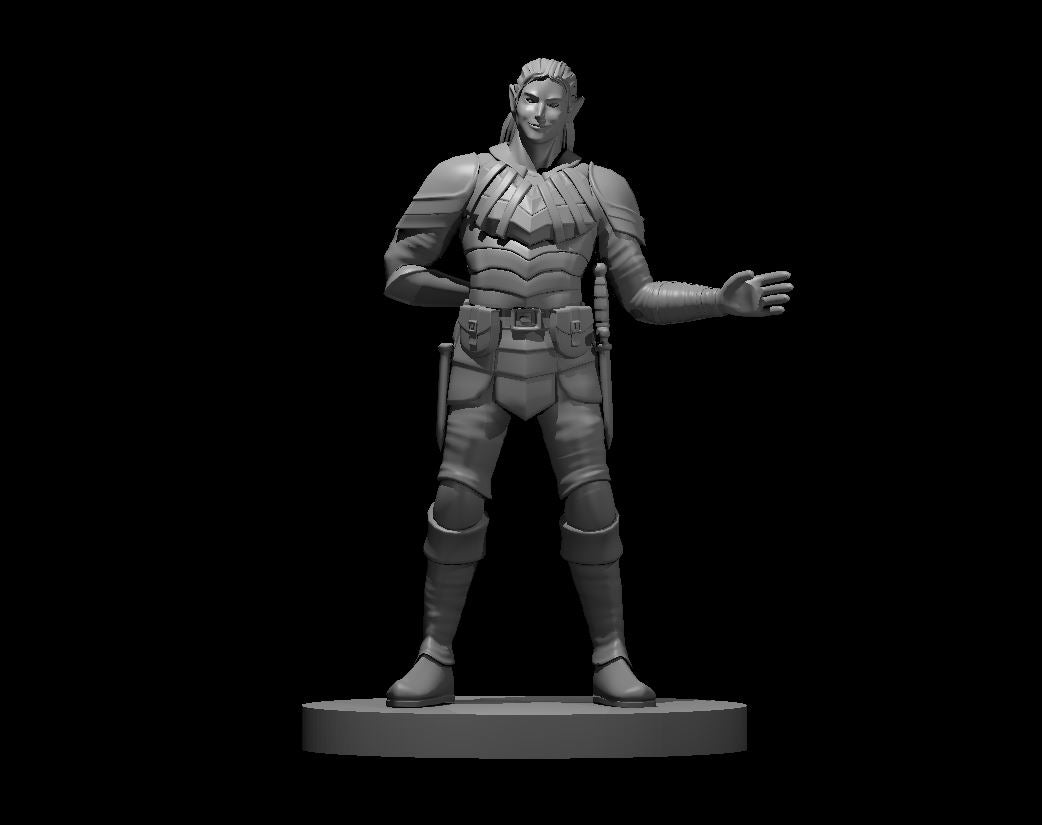 Drow Rogue Friendly - Without Goggles - 28mm Scale Miniature
