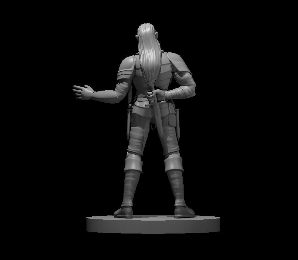 Drow Rogue Friendly - Without Goggles - Rear View