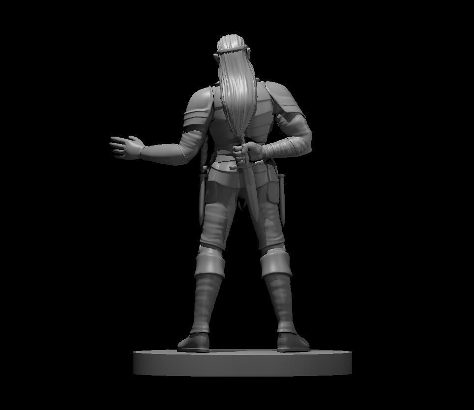 Drow Rogue Friendly - With Goggles - Rear View