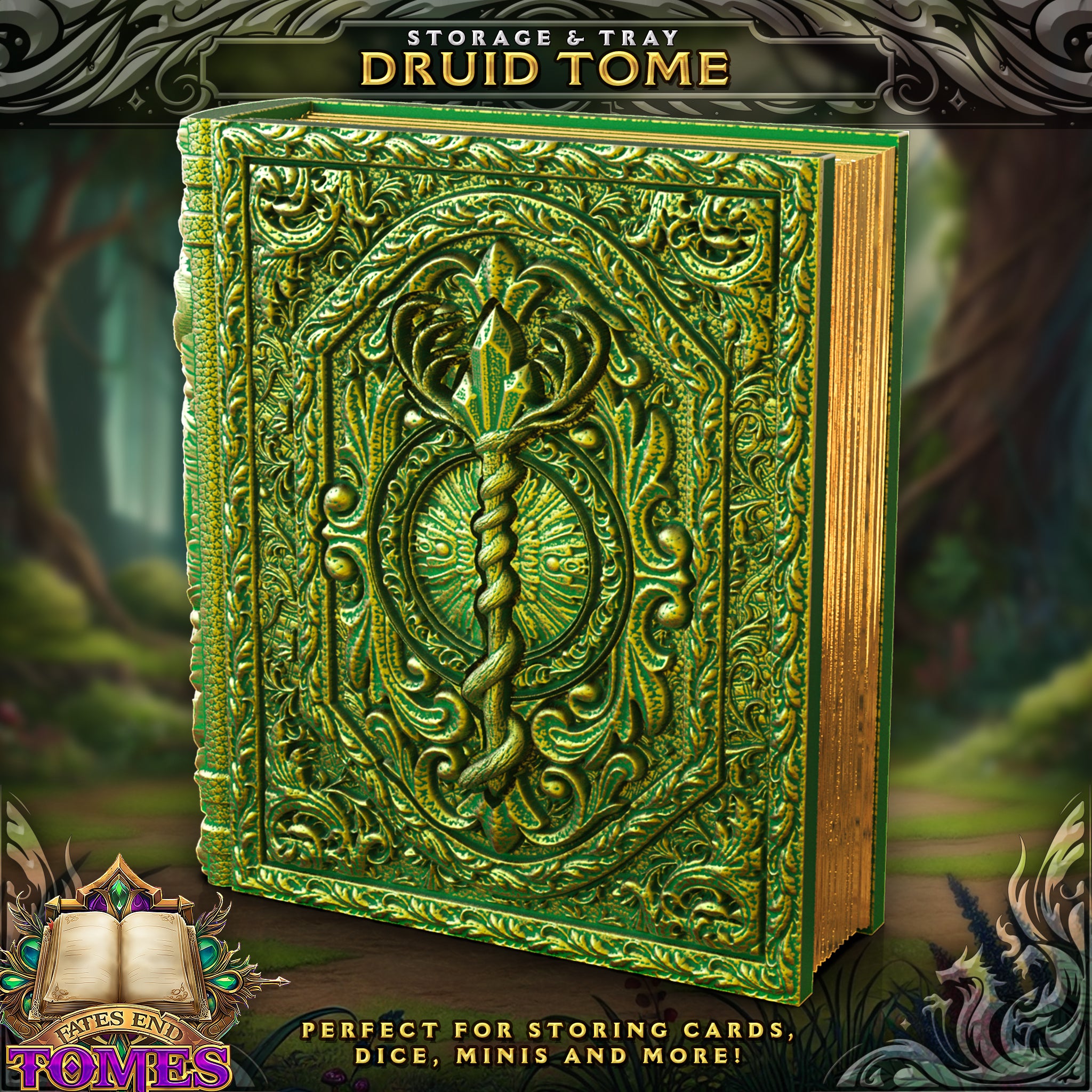 Druid Tome - Storage / Roll Tray / Dice Tower