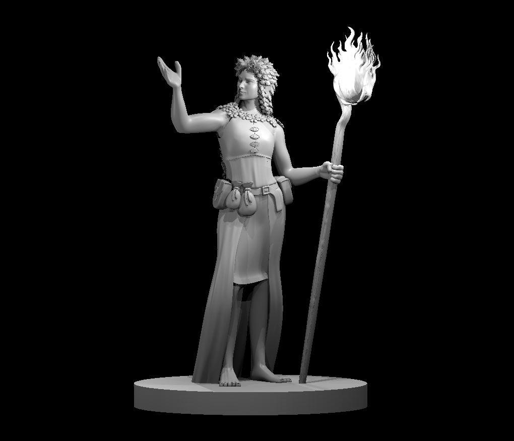 Dryad Female Sorcerer - 28mm Scale Miniature