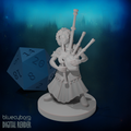 Dwarf Female Bard with Bagpipes 28mm Scale Miniature