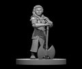 Dwarf Female Paladin 28mm Scale Miniature