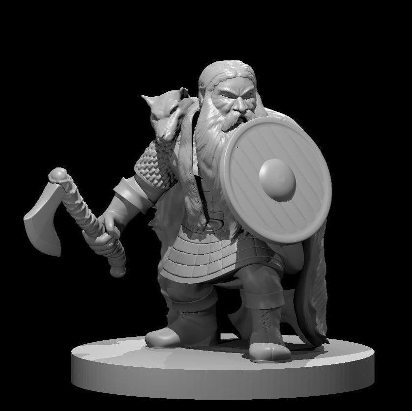 Dwarf Male Fighter 7 28mm Scale Miniature