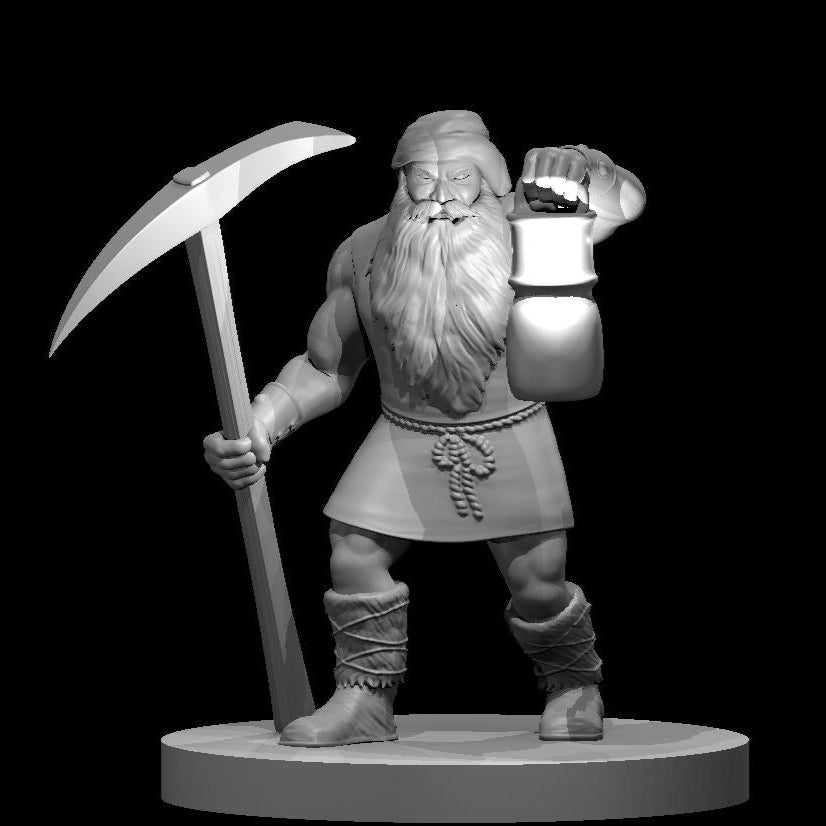 Dwarf Miner 2 28mm Scale Miniature