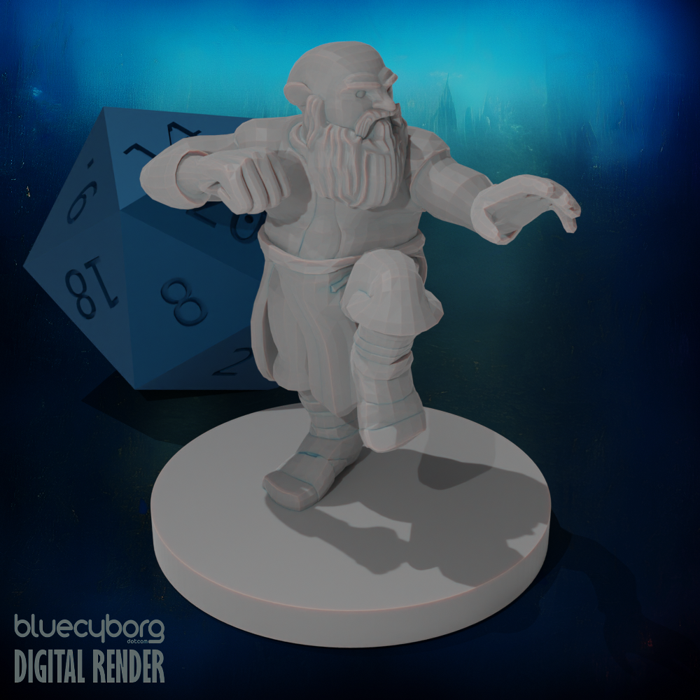 Dwarf Monk 28mm Scale Miniature
