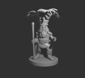 Dwarf Druid with Fern Hat - 28mm Scale Miniature