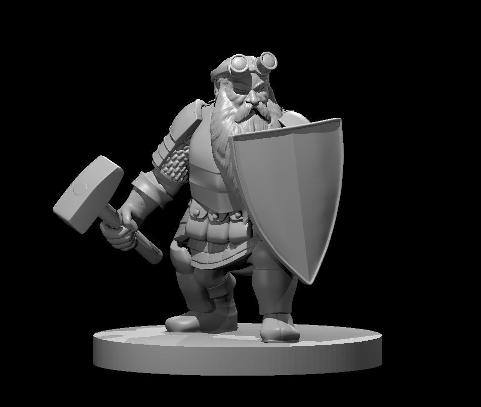 Dwarf Male Armorer Artificer - 28mm Scale Miniature