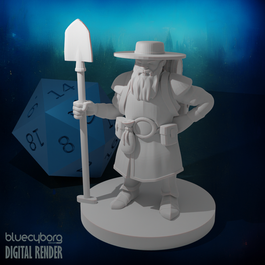 Dwarven Male Grave Cleric 28mm Scale Miniature