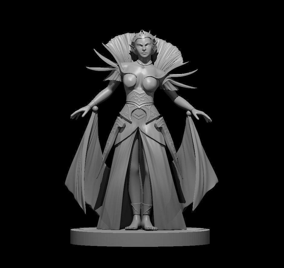 Elf Female Sorceress 2 28mm Scale Miniature