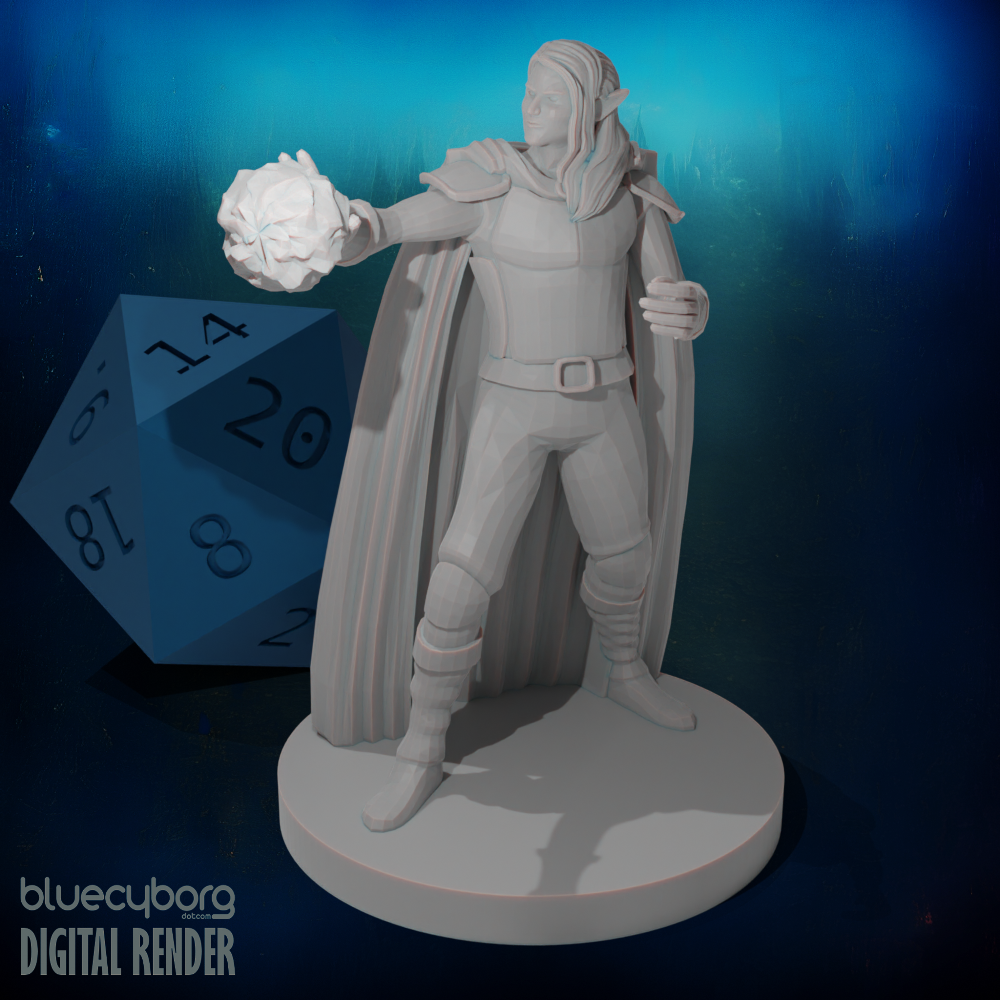 Elf Male Warlock 28mm Scale Miniature