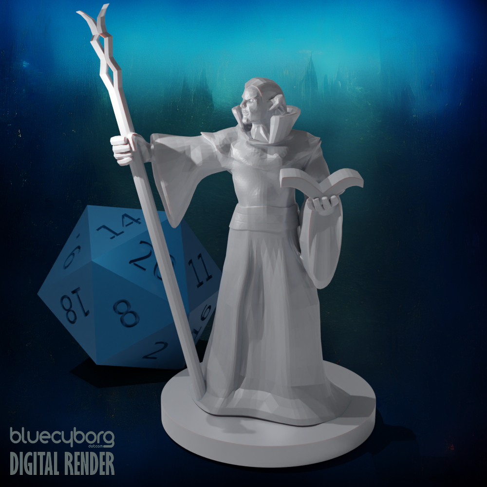 Elf Wizard2 28mm Scale Miniature