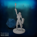 Female Elf Paladin Cleric with Mace 28mm Scale Miniature