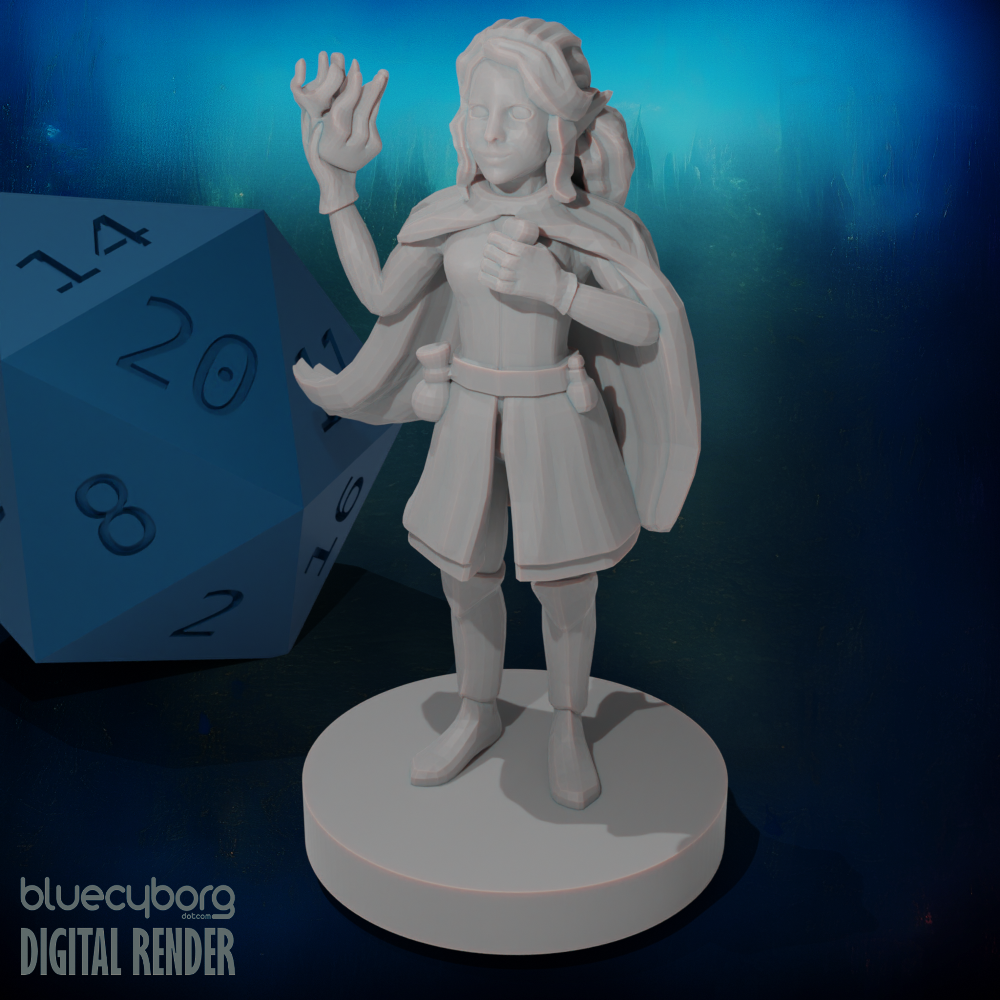 Female Halfling Sorceress 28mm Scale Miniature