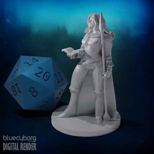 Female Wizard Human 28mm Scale Miniature