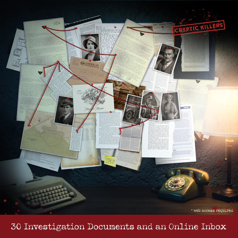 Murder at Merivale Manor - Cryptic Killers - Unsolved Murder Mystery Case File Game